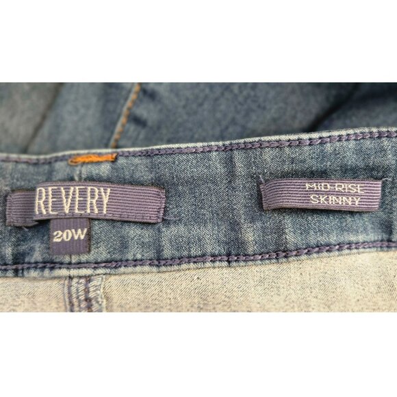 Revery 20W Womens Jeans Mid-Rise Skinny 5-Pocket Medium Wash - Picture 4 of 6